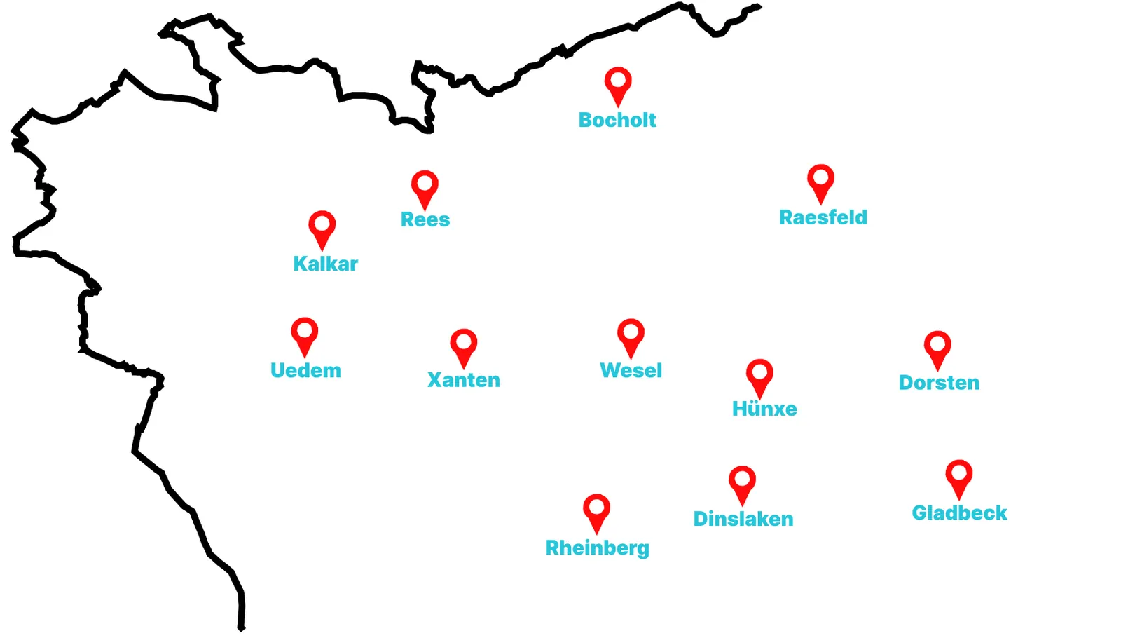 Karte: Einsatzgebiet Vreden